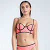 Goldigga Coral Long Line Bikini Set