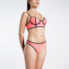 Goldigga Coral Long Line Bikini Set