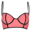 Goldigga Coral Long Line Bikini Set