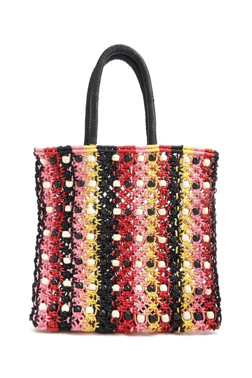 Beaded colourblock satchel handbag tote bag women beach bag free shopping online India the beach company design leather tote bags women pool side canvas coach beach bags cod