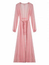 Front Open Kimono Maxi - Blush (Only L/XL)