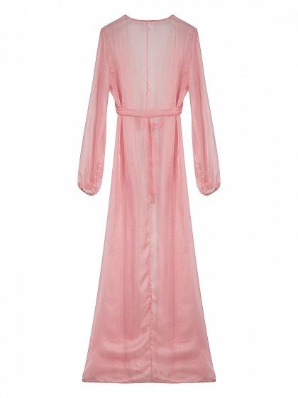 Front Open Kimono Maxi - Blush (Only L/XL)