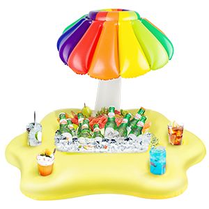 Colorful Umbrella Inflatable Floating Serving Tray
