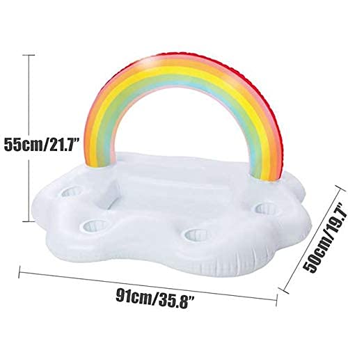 Rainbow Inflatable Water Floating Serving Tray