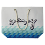 Wavy Rope Handle Tote Bag
