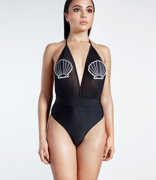 Shell Badge Swimsuit (Non-Padded)