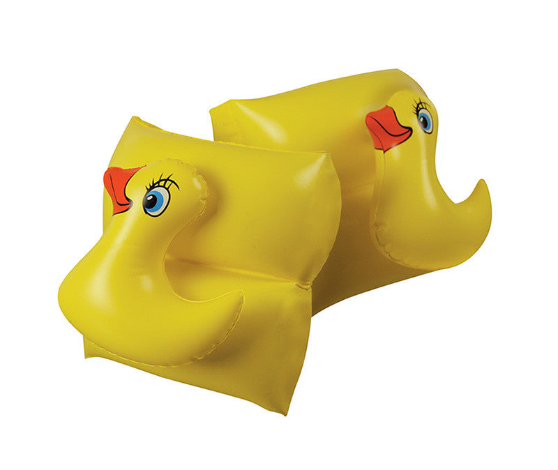 The Beach Company Online- Duck Head Arm Floats- Dual chambers for safety- Float Bands- Floaties- Animal head integrated- Pool Fun- Pool safety- Pool Toys