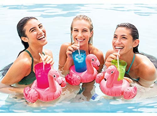 Flamingo Inflatable Drink Holders (Pack of 3)