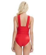 Red CrissCross Halter Swimsuit