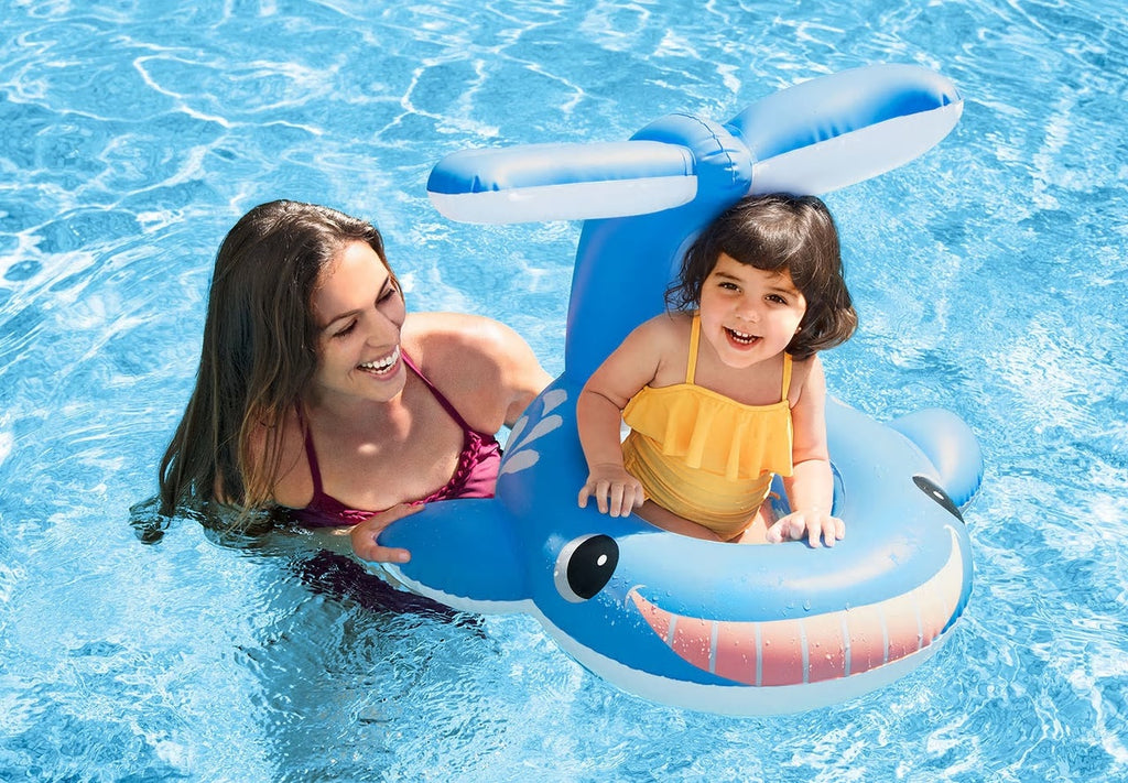 The Beach Company - Shop Pool Floats and Loungers Online - Swimming pool toys - Swimming games - The Beach Company India Online - Shop Swim Floats online - Whale Shaded Baby Float Online - Kids float online