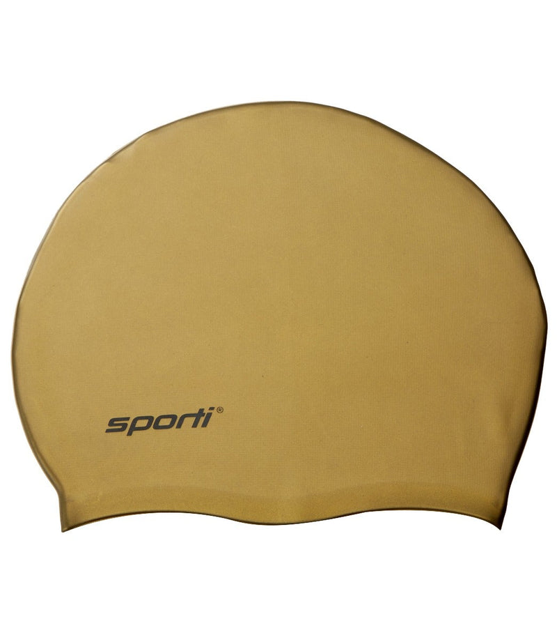 Kids' Solid Metallic Silicone Swim Cap