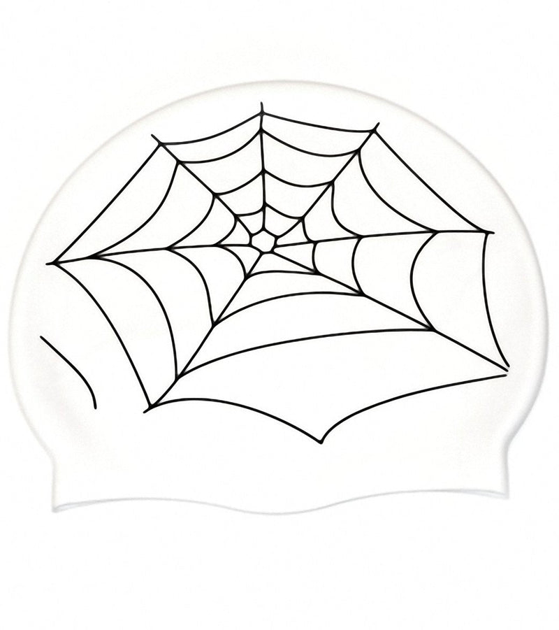 Spiderweb Solid Latex Swim Cap