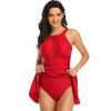 Mesh High Neck Tummy Control Swimdress