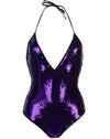 Plunging Mermaid Sequin Swimsuit