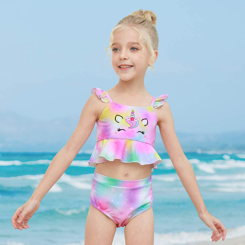 The Beach Company India - Shop for girls swimwear online - Magical Unicorn 2-Piece Swim Set for young girls - girls swimwear - swimsuit for kids - printed swimsuit
