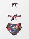 Floral Twist Front Halter Bikini Set