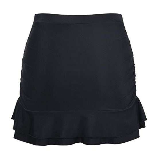 High Waisted Tummy Control Ruched Swim Skirt