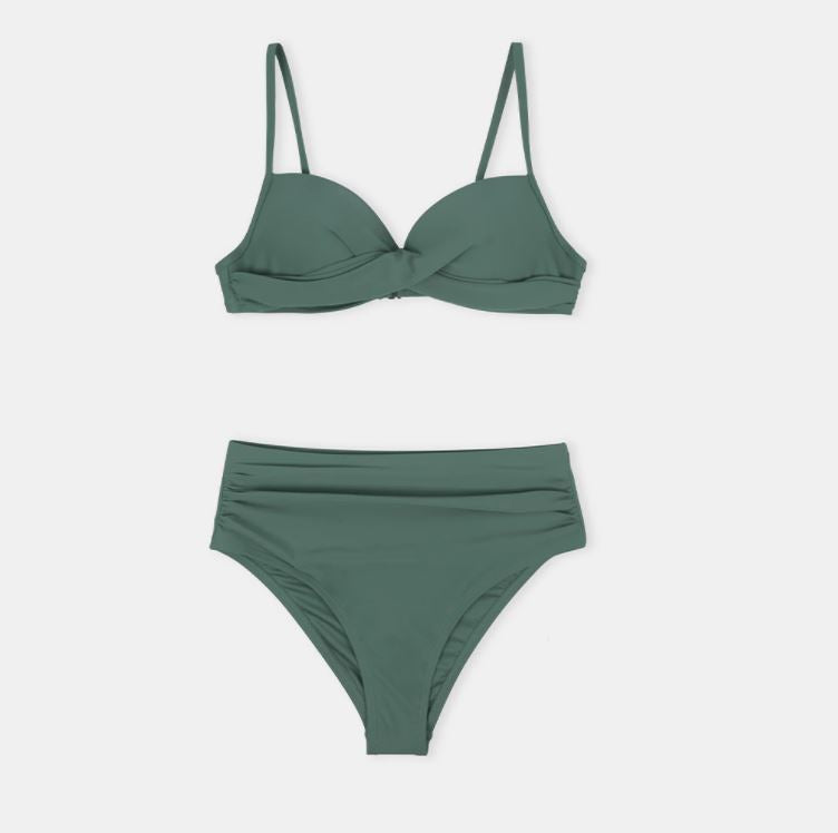 Fern Green Push Up Bikini Set (Pack of 3)