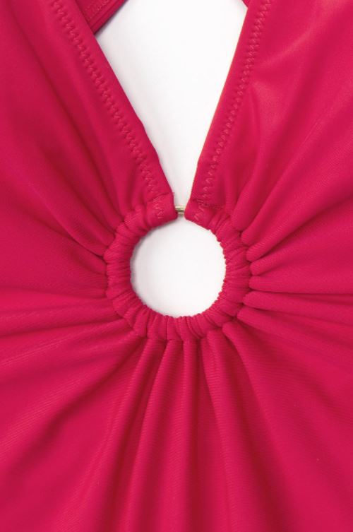 Valentine Red Plunge O-Ring Swimsuit
