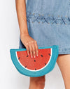 Watermelon Straw Clutch Bag