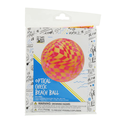 The Beach Company - Shop pool balls online - Fancy Printed beach ball - Pool and beach toys for kids - Checkered print beach ball - Kids pool party ideas