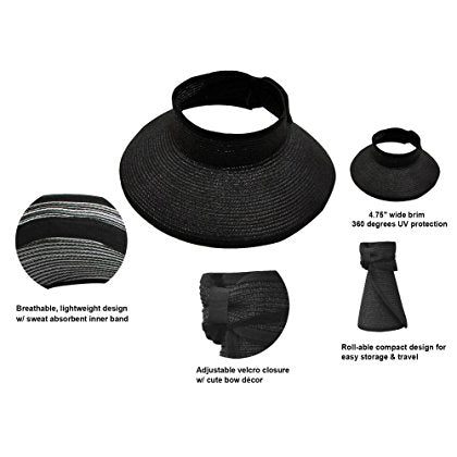 Wide Brim Roll-Up Straw Hat