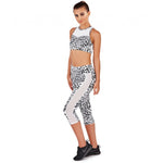 Roxie Dalmatian Print Mesh Insert Crop Top