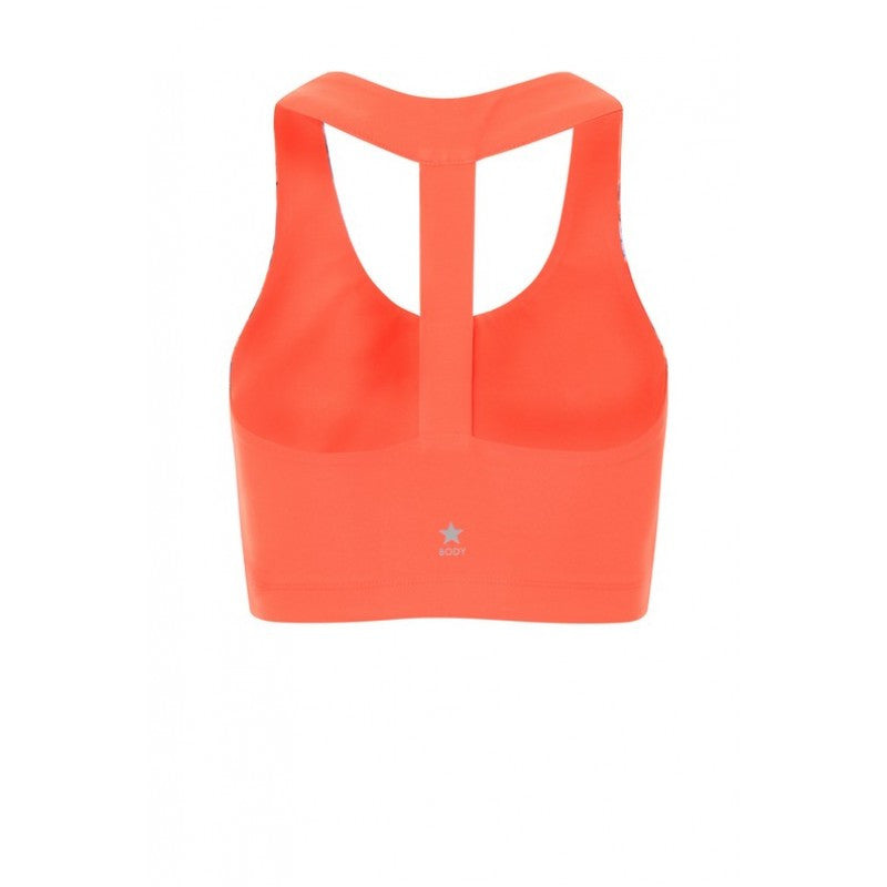 Vikki Coral Splash Print Crop with T-Back