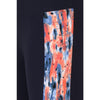 Marcy Navy & Coral Splash Print Panel Capri