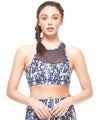 Navy Marble Print Bralette & Legging Set