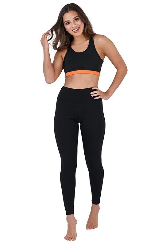 Coral Colour Block Legging