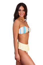South Beach Pastel Stripe Bandeau Bikini Set