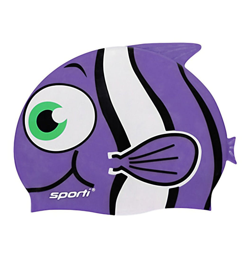Cartoon Clown Fish Silicone Swim Cap Jr.