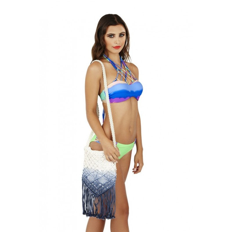 Ombre Macrame Push-Up Bikini Set