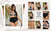 Plus Size Halter High Waisted Ruched Bikini Set