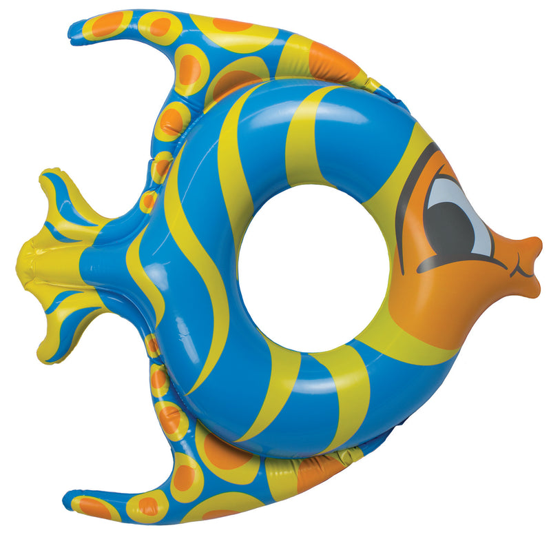 the beach company online - fish tube - blue tube - swim tube - inflatable - printed tube - fun tube - comfortable tube  