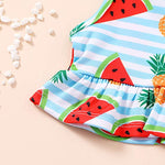 Mix Fruit Print Ruffle Set