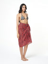 Red Leopard Print Sarong