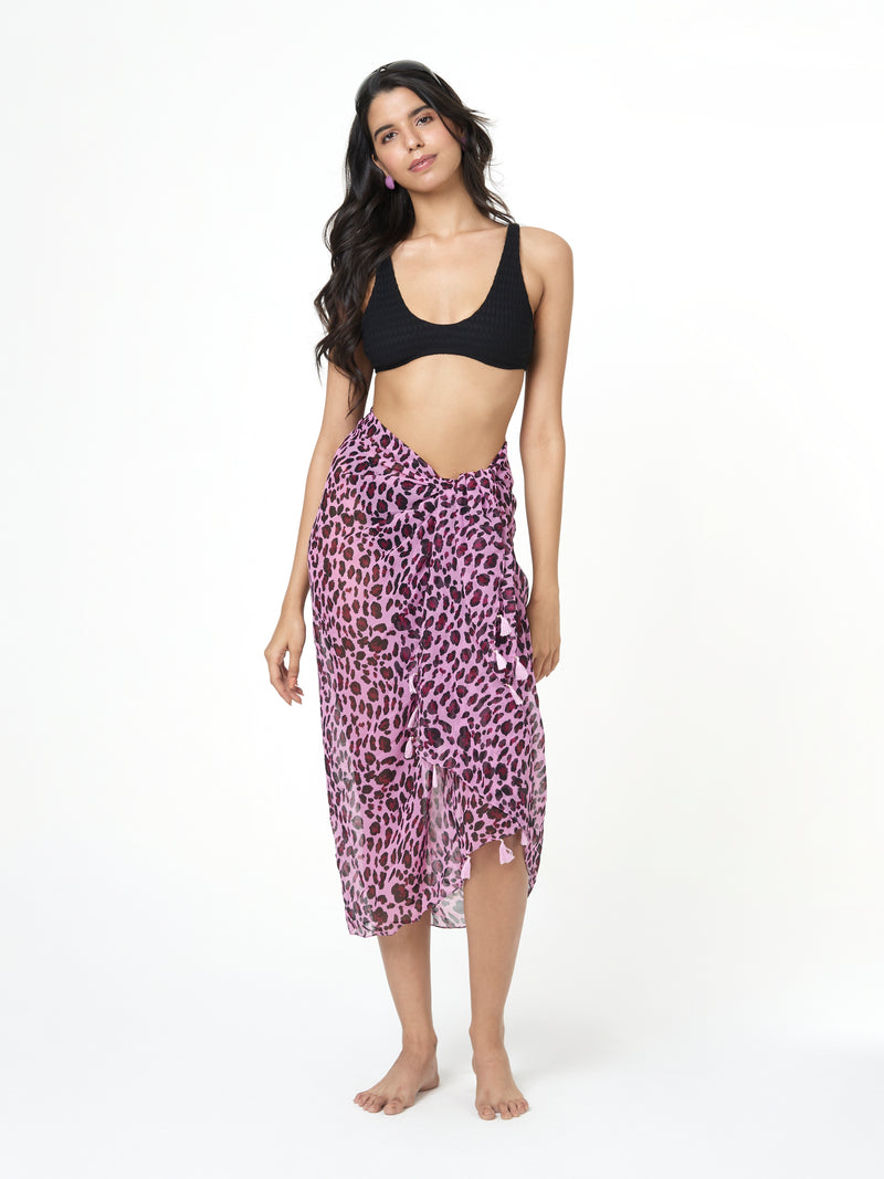 Pink Leopard Sarong