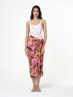 Hibiscus Print Tassel Sarong