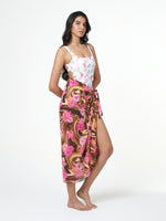 Hibiscus Print Tassel Sarong