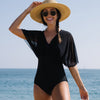 Mesh Butterfly Sleeve Swimsuit