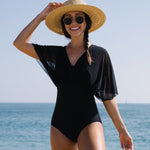 Mesh Butterfly Sleeve Swimsuit