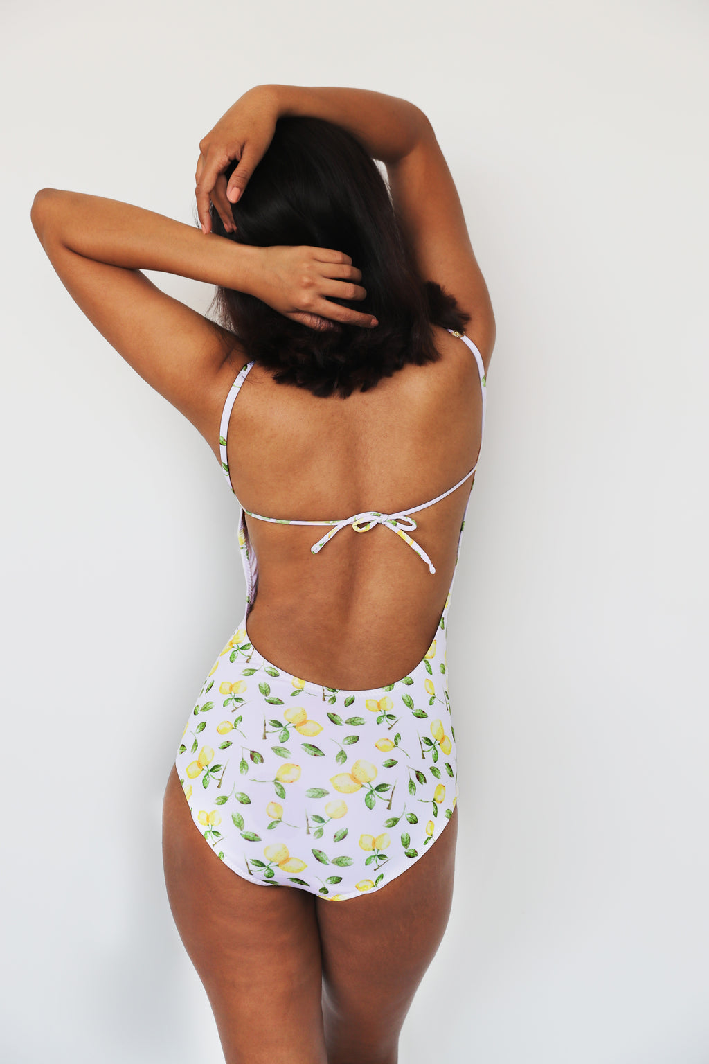 Models in Swimsuits -India Online- The Beach Company Shop Beachwear - lemon swimsuit - lemon print swimsuit - white and yellow swimsuit - full coverage swimsuit - adjustable strap swimsuit - cheap swimsuits- affordable swimsuits- beach party swimsuits 
