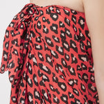 Red Leopard Print Sarong