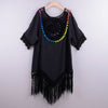 Beachwear party wear pool party beach side shop online India the beach company women dresses cute travel trip clothes cod free delivery discount Floral crochet lace hollow cover up black colorful tassel cotton linen
