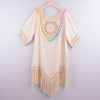 cheap beachwear on discount online in india the beach company Beachwear party wear pool party beach side shop online India the beach company women dresses cute travel trip clothes cod free delivery discount peach floral crochet lace hollow cover up colorful tassel cotton linen 