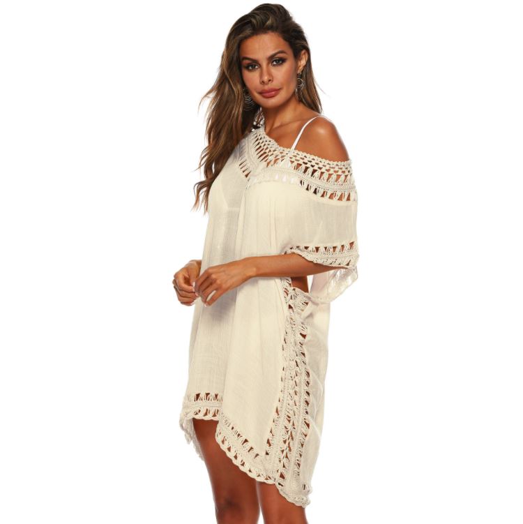 Knitted Crochet Detail Kaftan