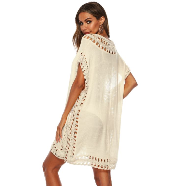 Knitted Crochet Detail Kaftan