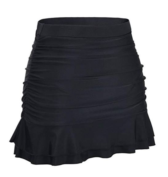 High Waisted Tummy Control Ruched Swim Skirt